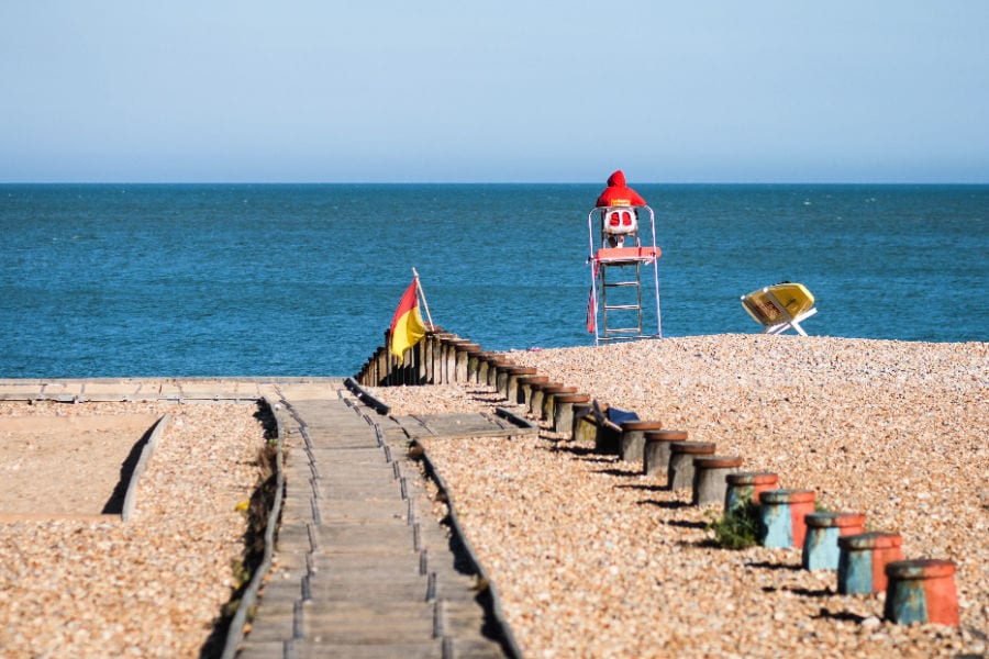 Beaches near London by train
