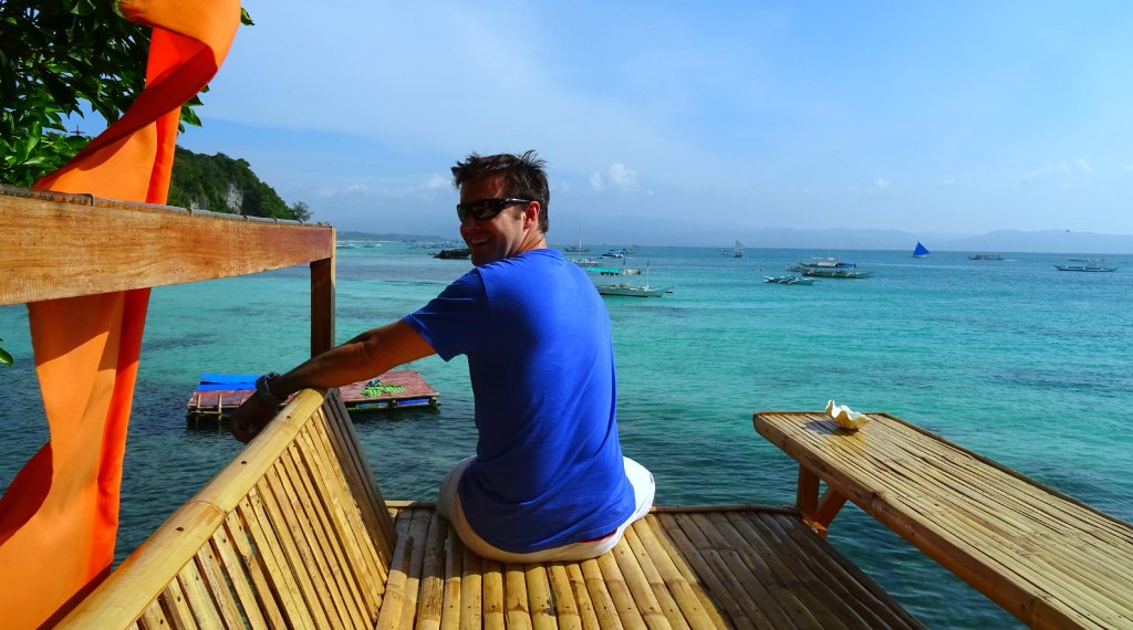 Dad time, The Spider House, Diniwind Beach, Boracay