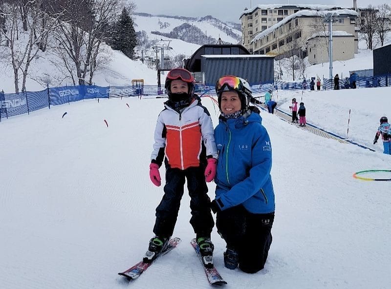 Skiing in Japan with kids