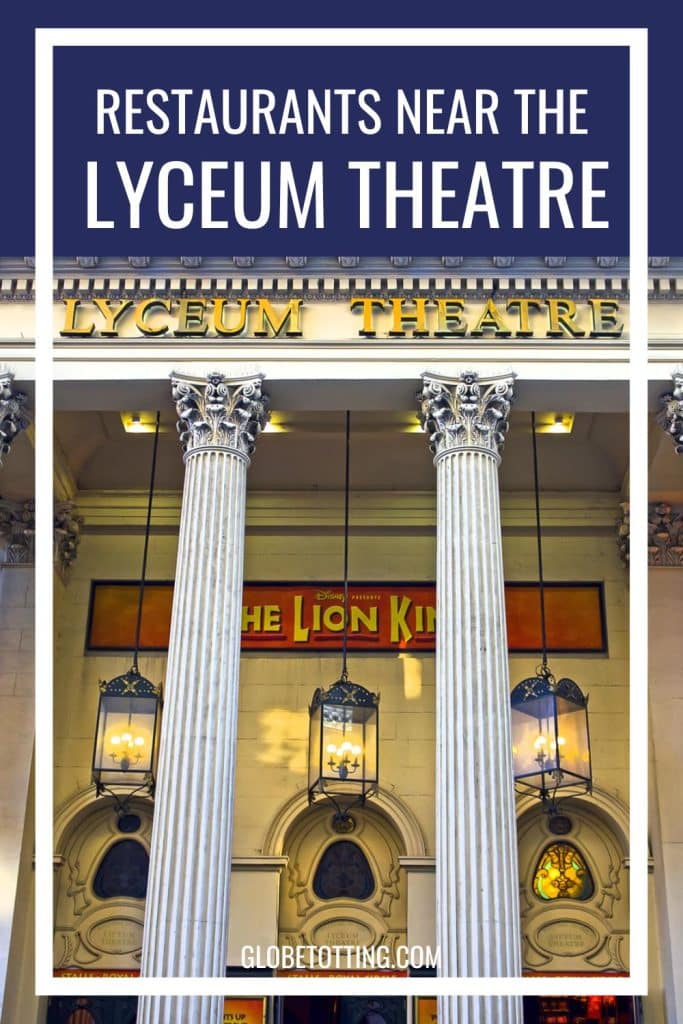 Restaurants near the Lyceum theatre London