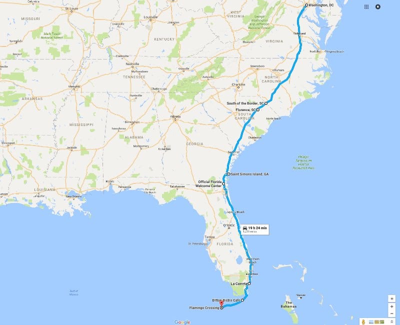 Road trip with Kids: Washington DC to the Florida Keys